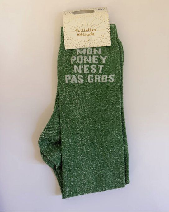 Chausette Paillettes Attitude - Mon poney n’est pas gros 