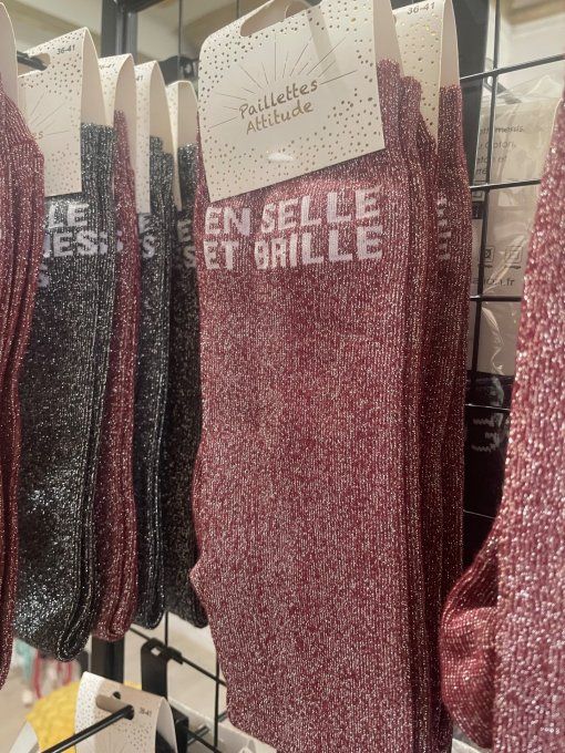 Chaussette Paillettes  Attitude - En selle et Brille 
