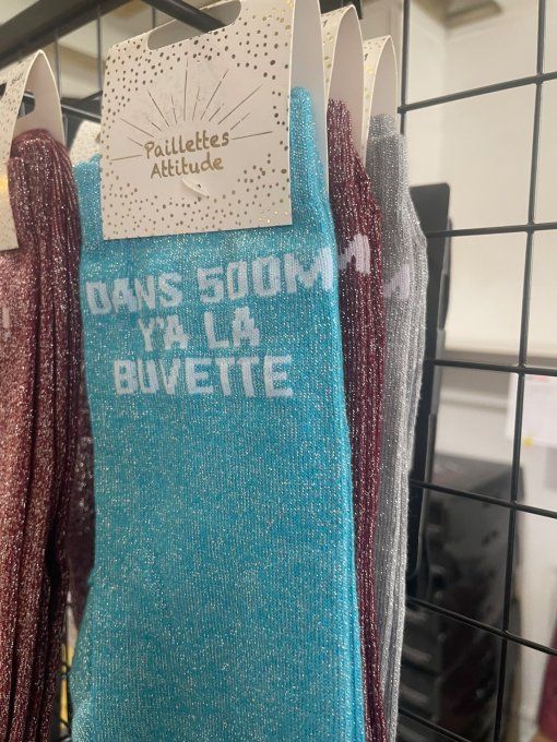Chaussette Paillettes Attitude - dans 500M y’a la buvette 